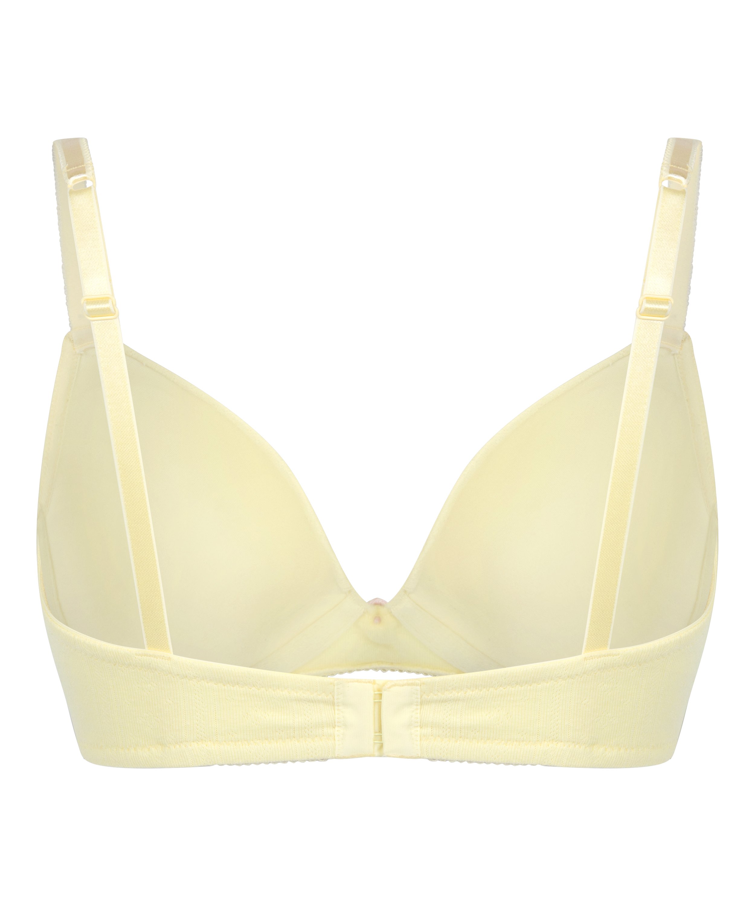 Pointelle Padded Underwired Bra, Yellow, main