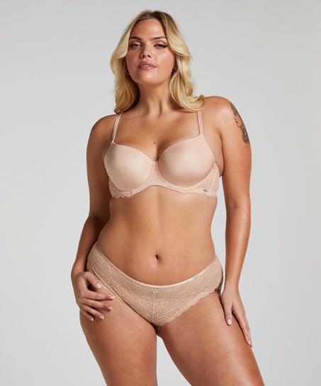 Angie Padded Underwired Bra, Beige