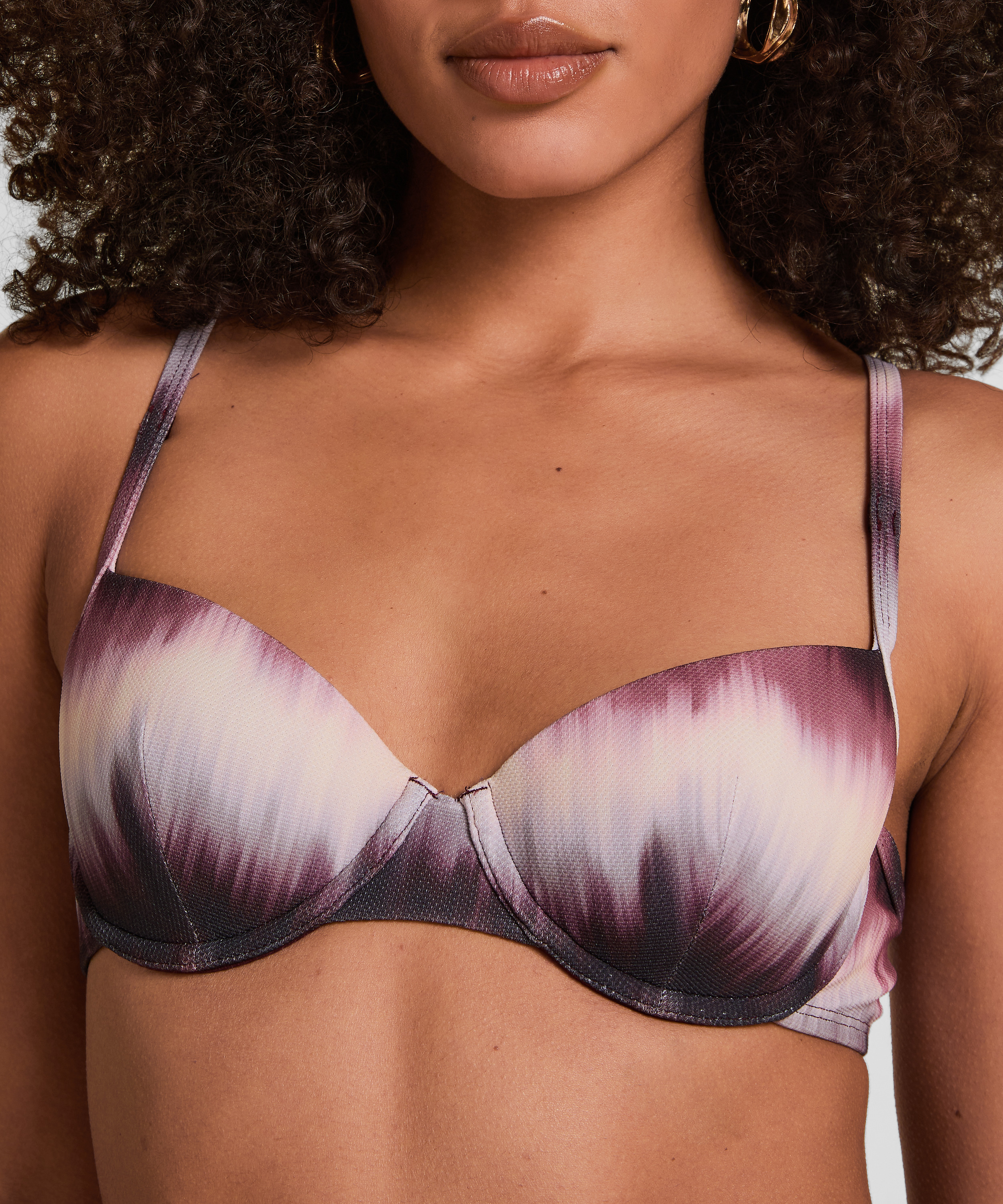 Padded Underwired Bikini Top Mauritius, Purple, main