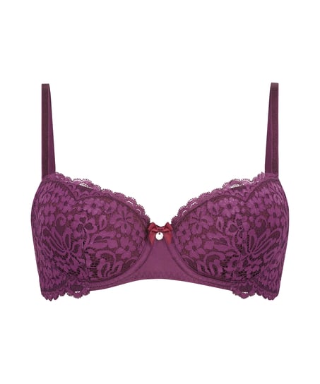 Rose Padded Underwired Bra, Purple