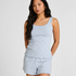 Pointelle Singlet, Blue