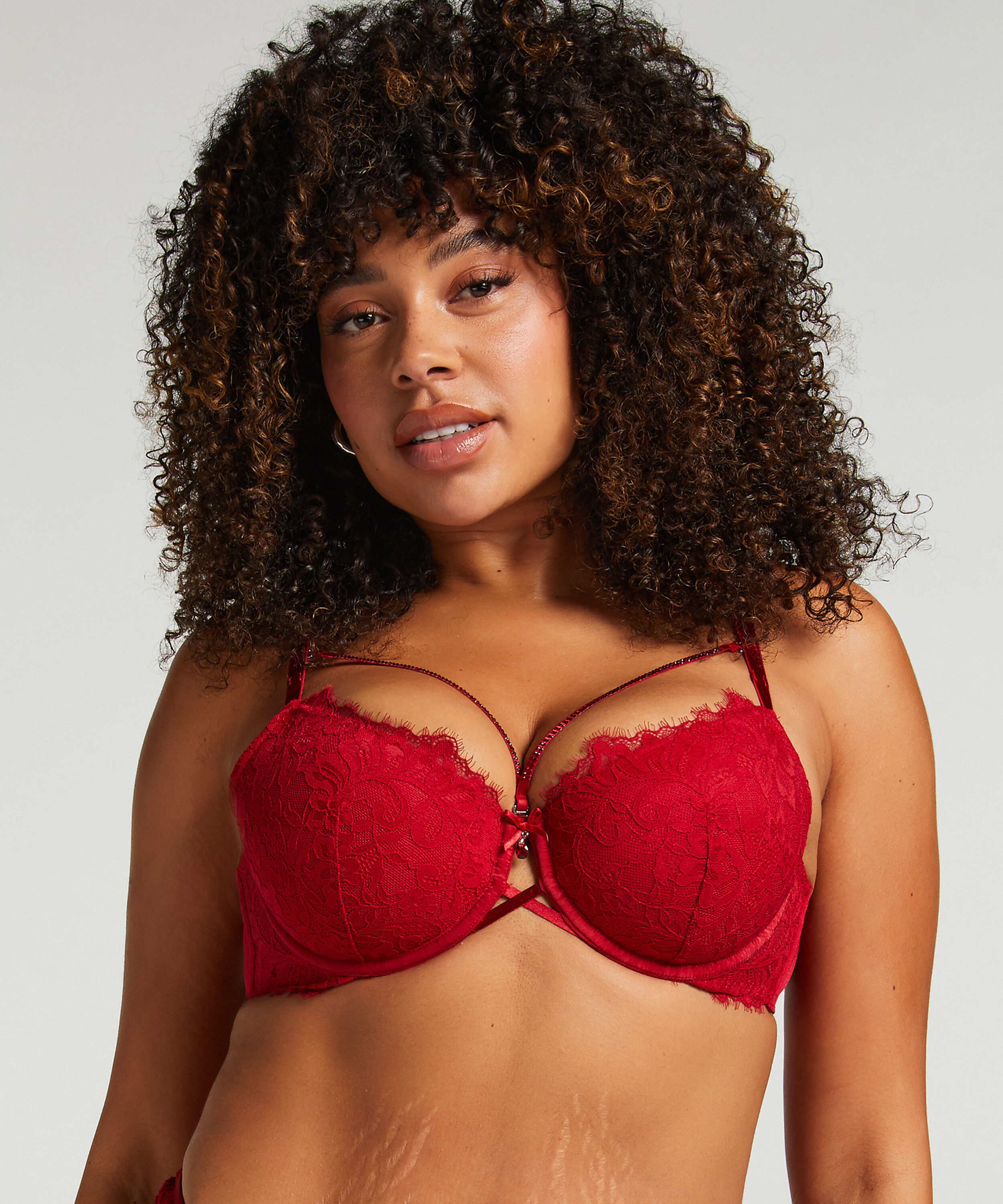 Charlotta Padded Underwired Bra, Red