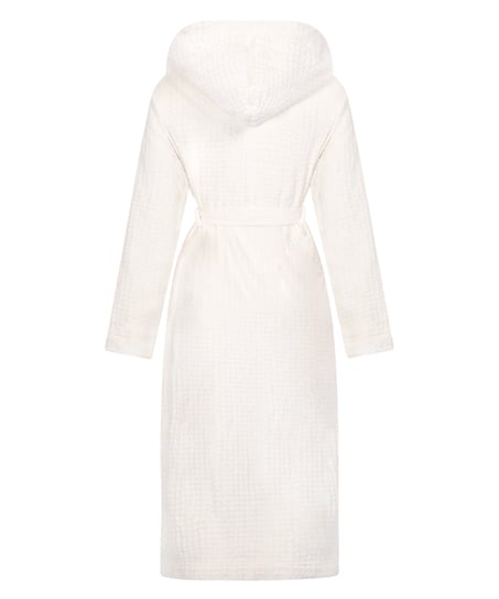 Waffle Bathrobe, White