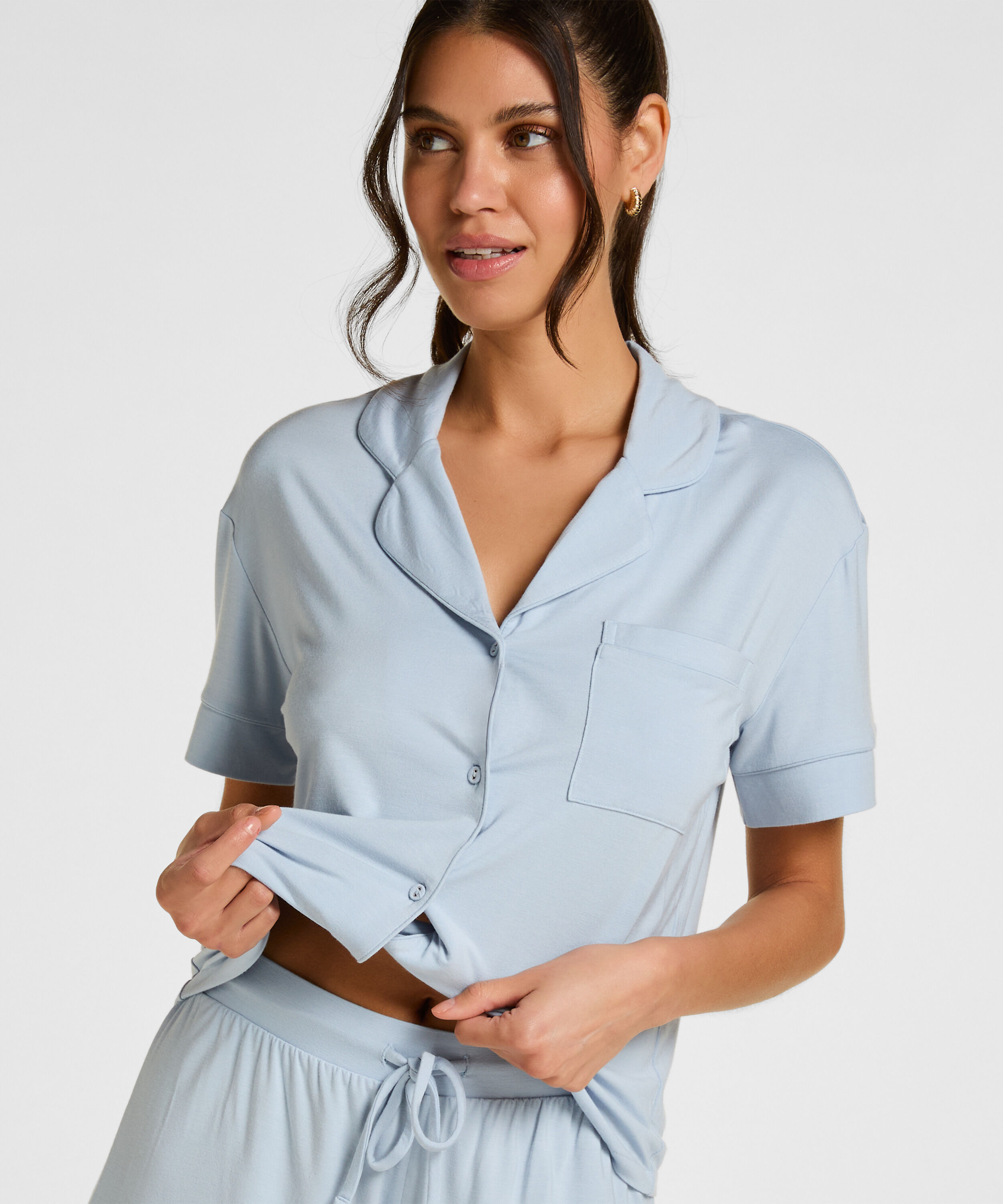 Essential Jersey Short-Sleeved Jacket, Blue