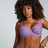 Daisy Non-Padded Underwired Bra, Purple