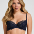 Marine Non-Padded Underwired Bra, Blue