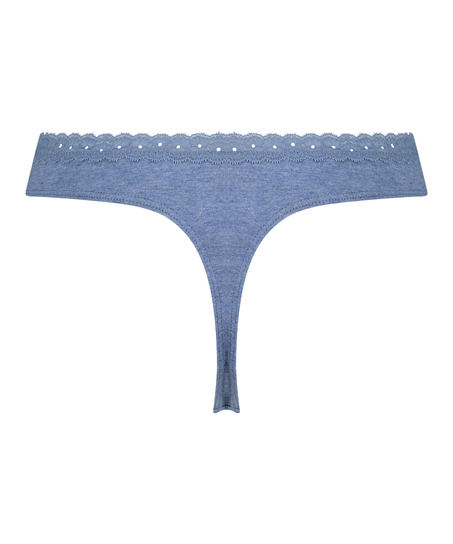 Cotton thong, Blue