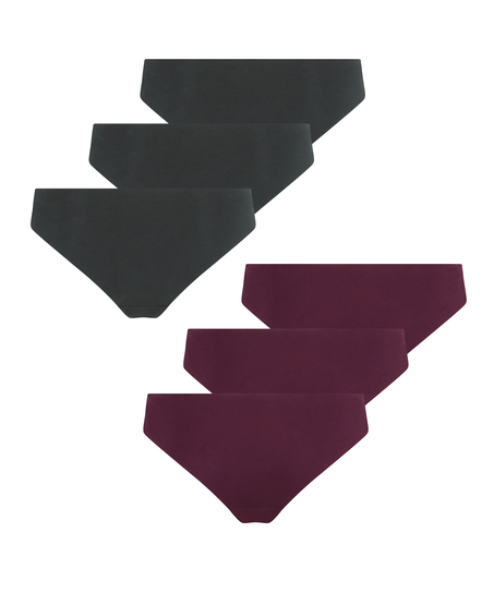 6-pack invisible cotton Brazilian, Blue