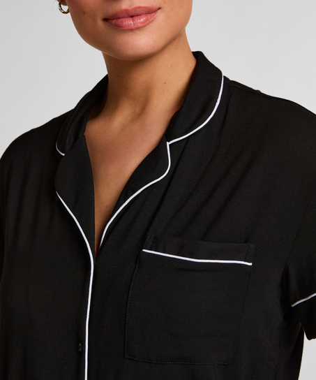 Essential Jersey Short-Sleeved Jacket, Black