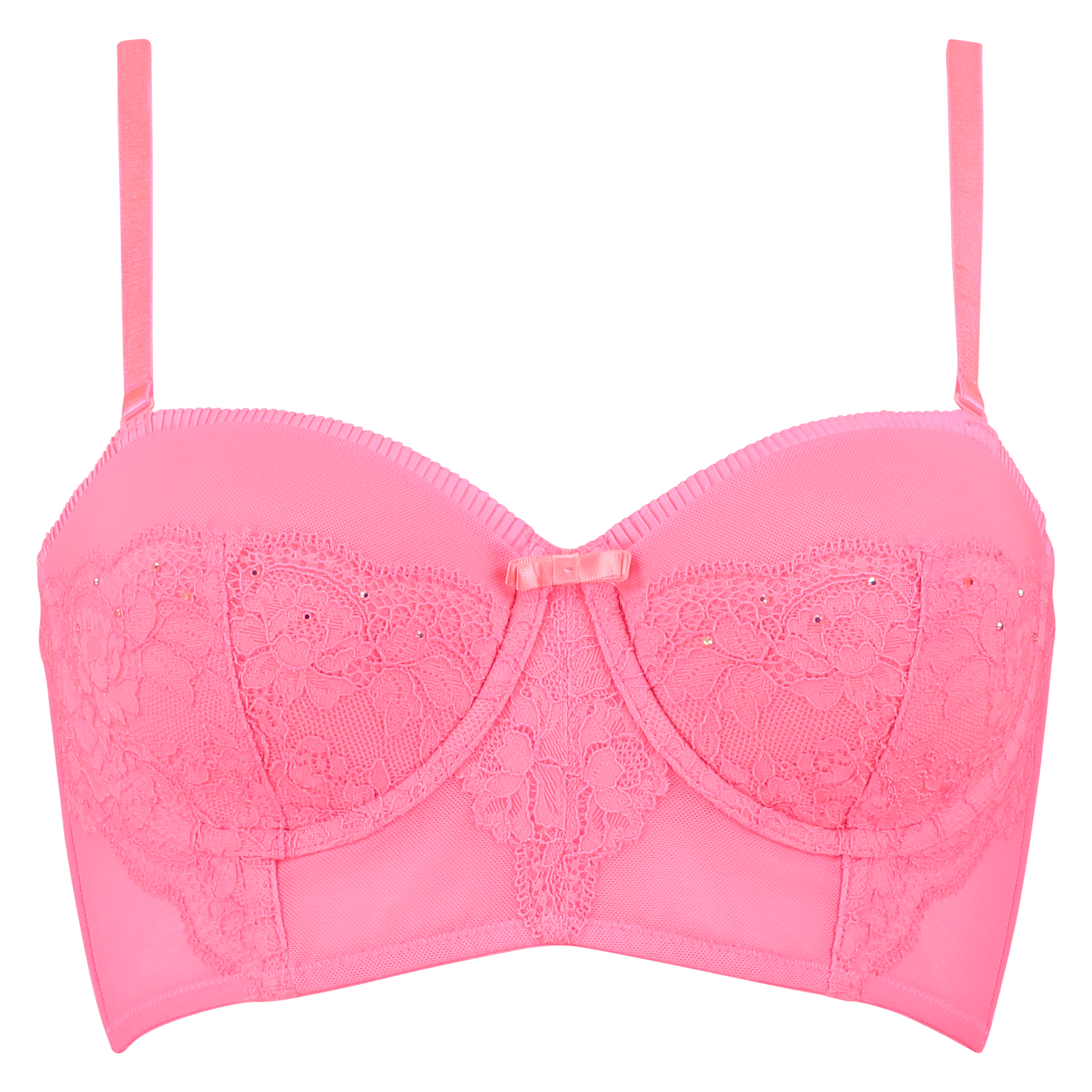 Padded longline bra Andrea, Pink, main
