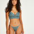 Invisible Stripe Mesh Thong, Gray