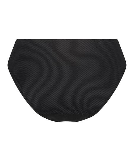 Scallop Rio Bikini Bottoms, Black