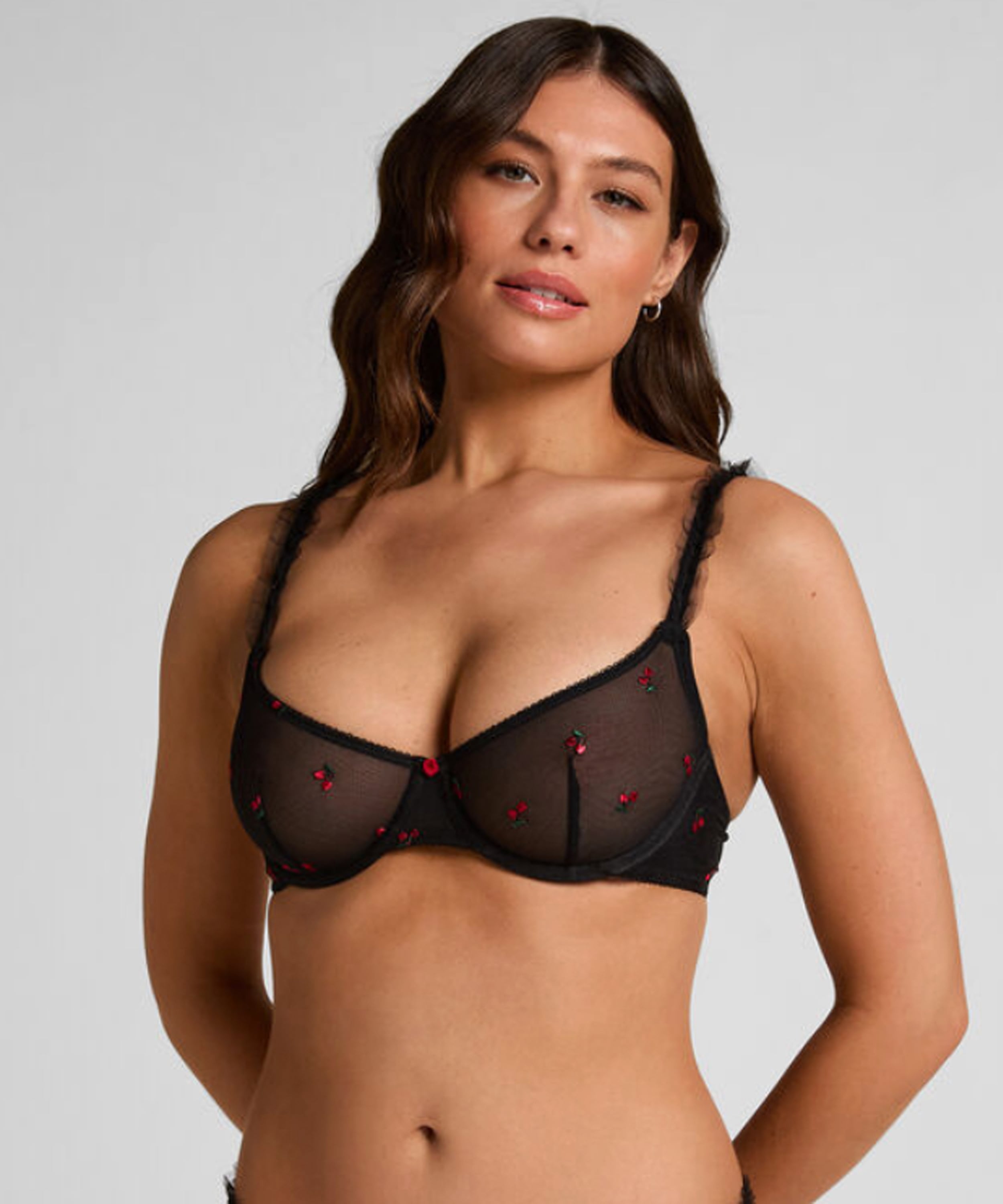 Chelsey Non-Padded Underwired Bra, Black, main