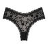 V-shaped Brazilian knickers mesh, Black