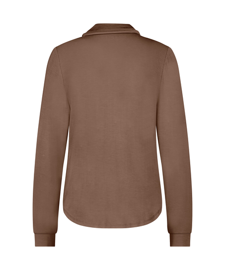 Essential Jersey Long-Sleeved Jacket, Brown