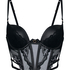 Padded Underwired Longline Bra Ilenia, Black