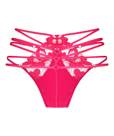 High Waisted Highleg Thong Beatrice, Pink