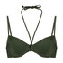 Luxe padded Underwired Bikini Top, Green