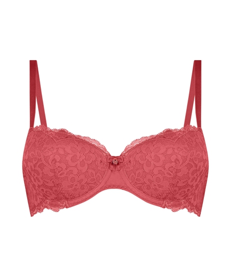 Marine Padded Underwired Bra, Red