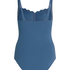 Shaping Scallop Swimsuit, Blue