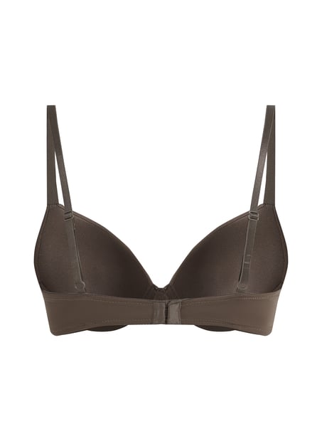 Plunge Padded Underwired Bra, Brown