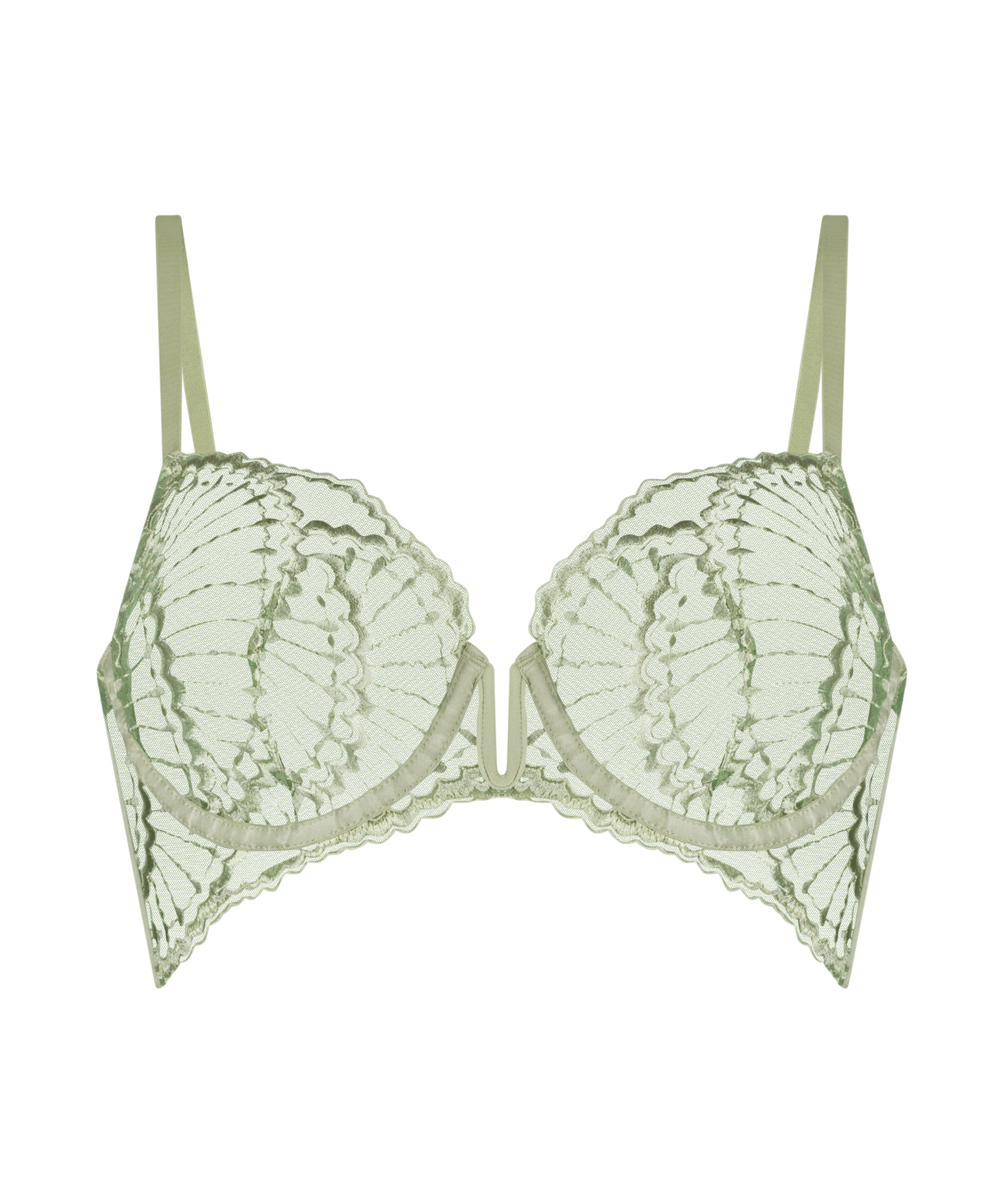 Sali Non-Padded Underwired Bra, Green, main