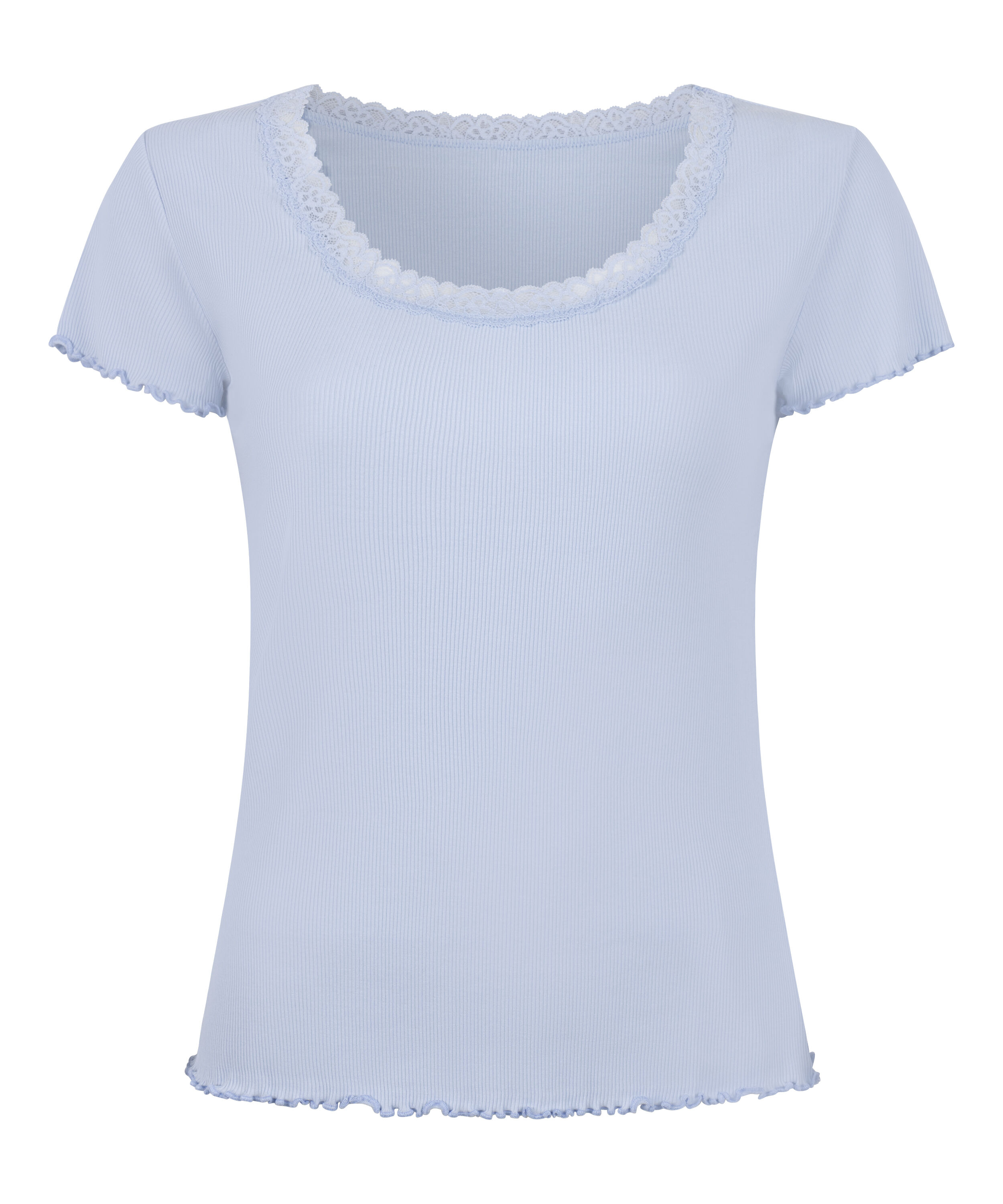 Pyjama Top Jersey Rib, Blue
