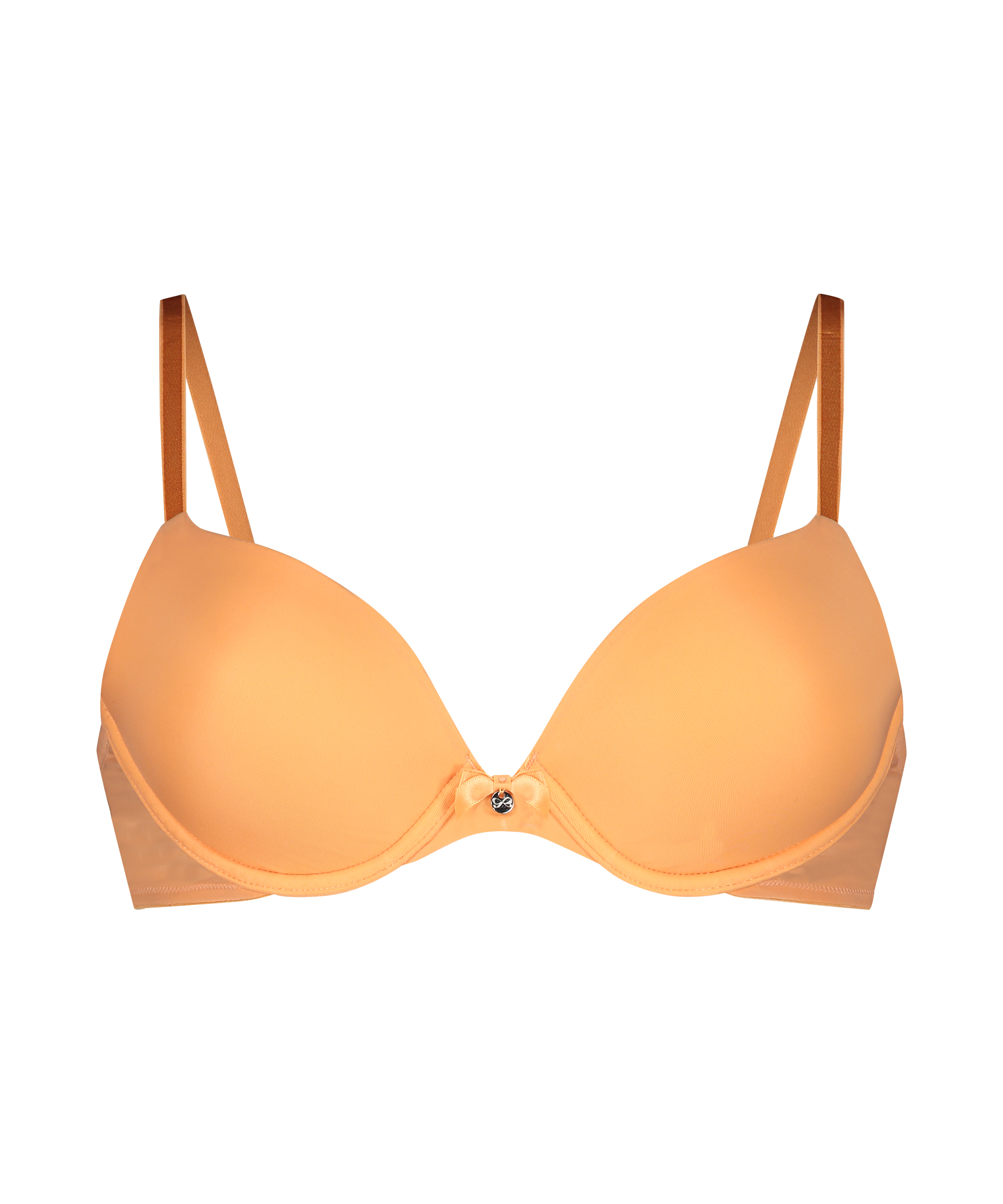 Plunge Padded Underwired Bra, Orange, main