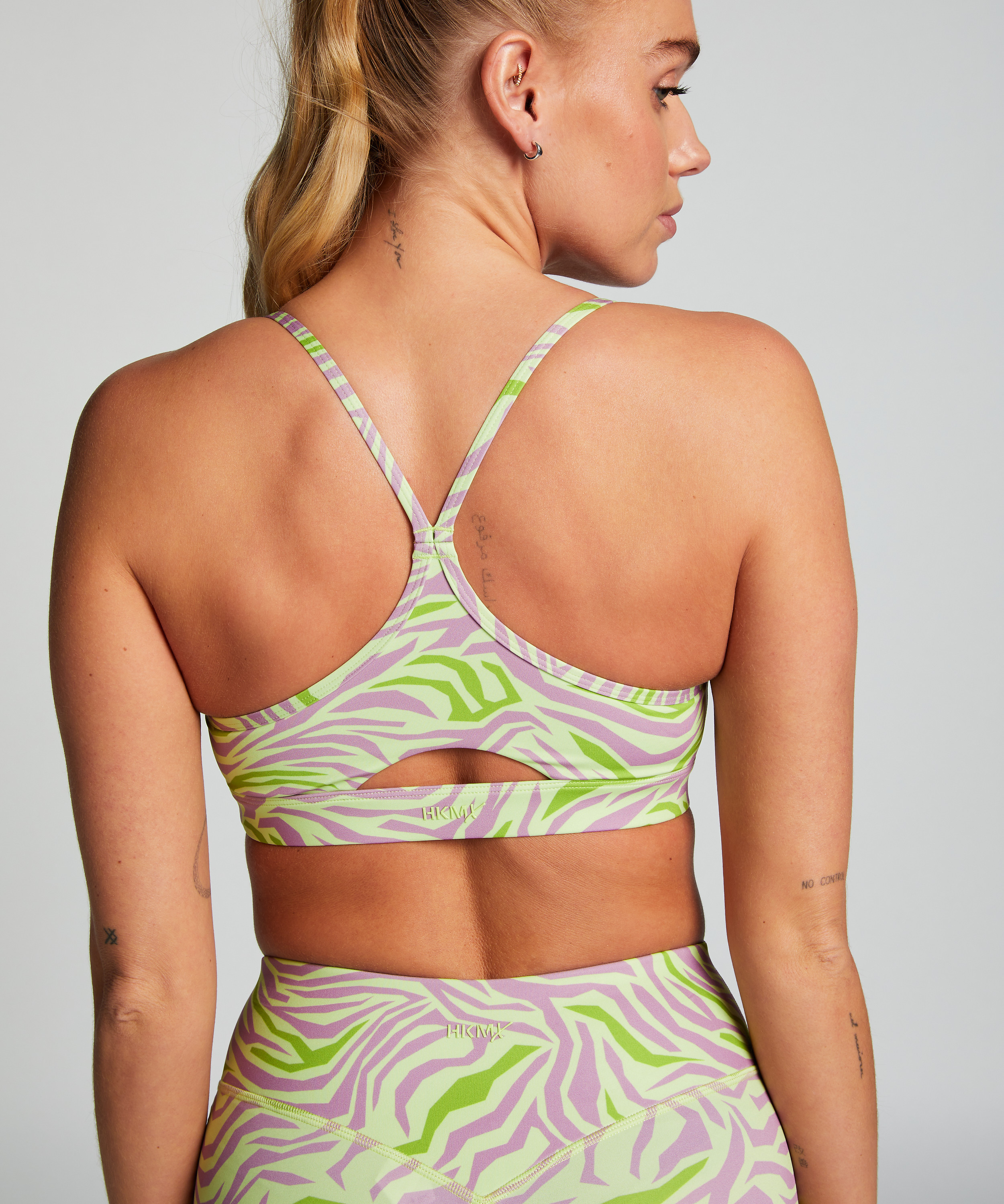 HKMX Sports Bra Level 1, Green, main