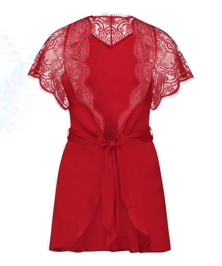 Coco satin kimono, Red