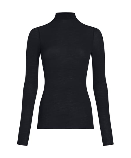 super soft Turtleneck shirt with Cashmere, Black