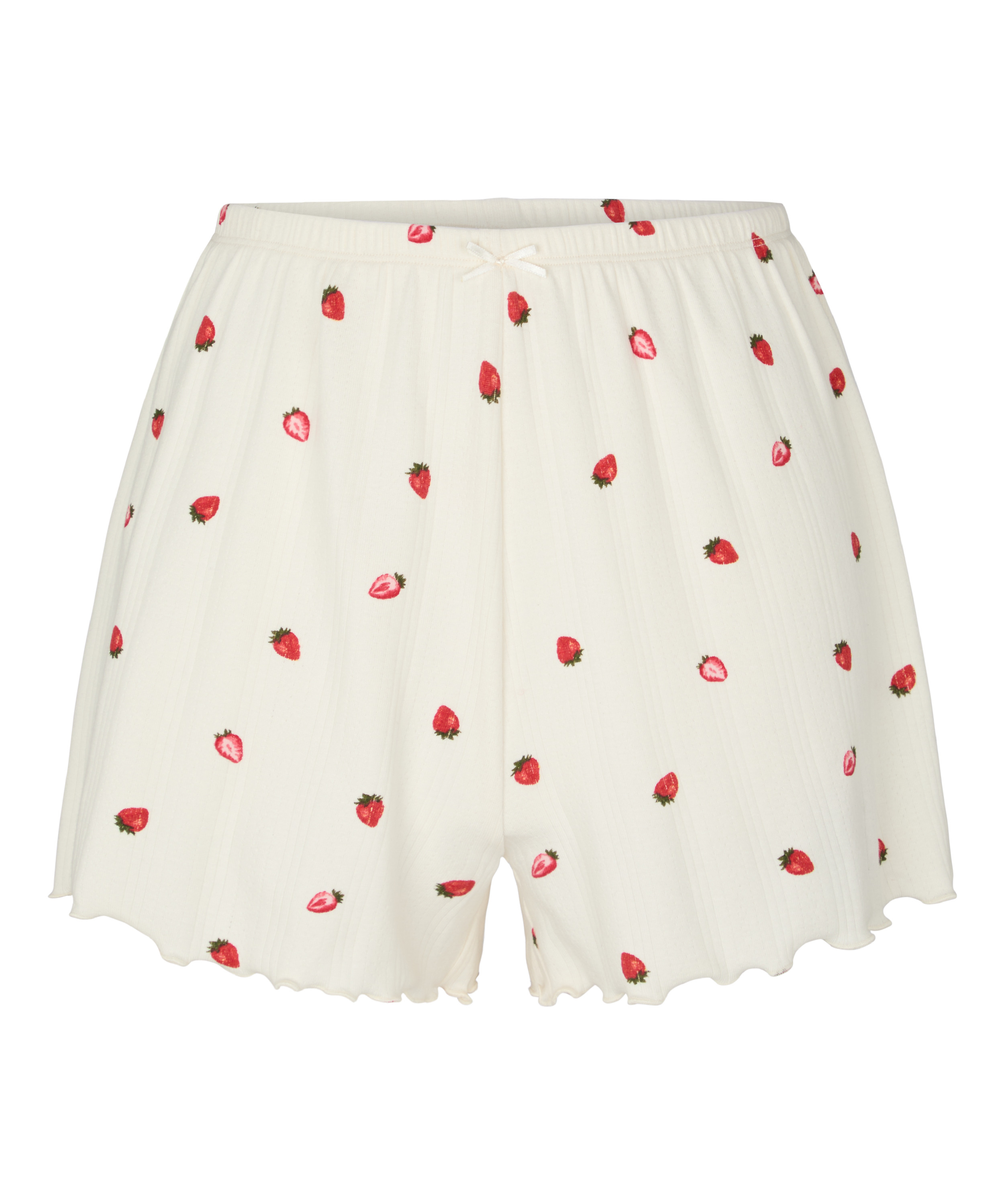 Pyjama Short Pointelle, White, main