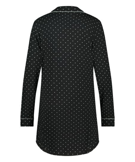 Essential Jersey Shirtdress, Black