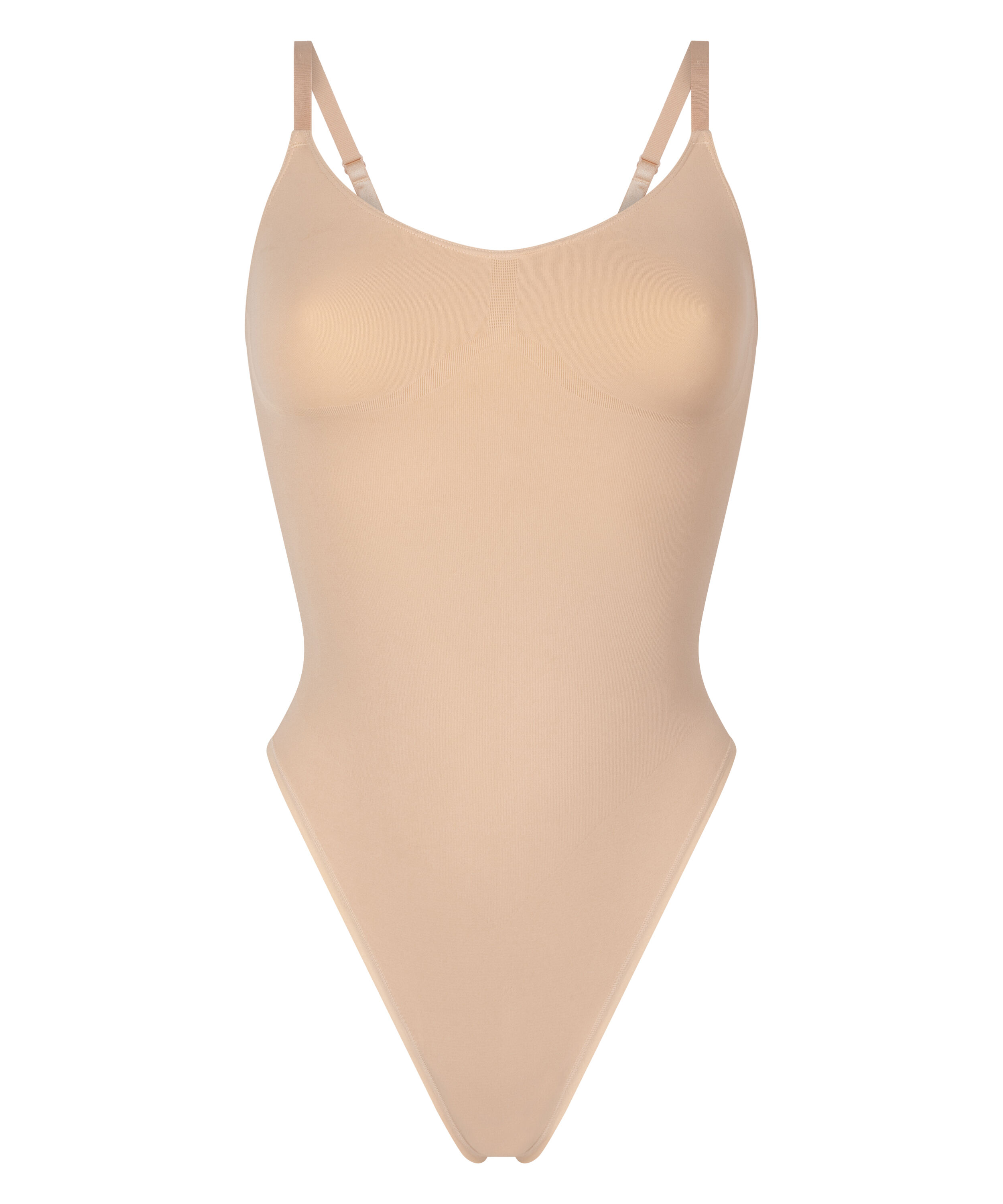 Seamless Enhancing High Leg Body, Beige