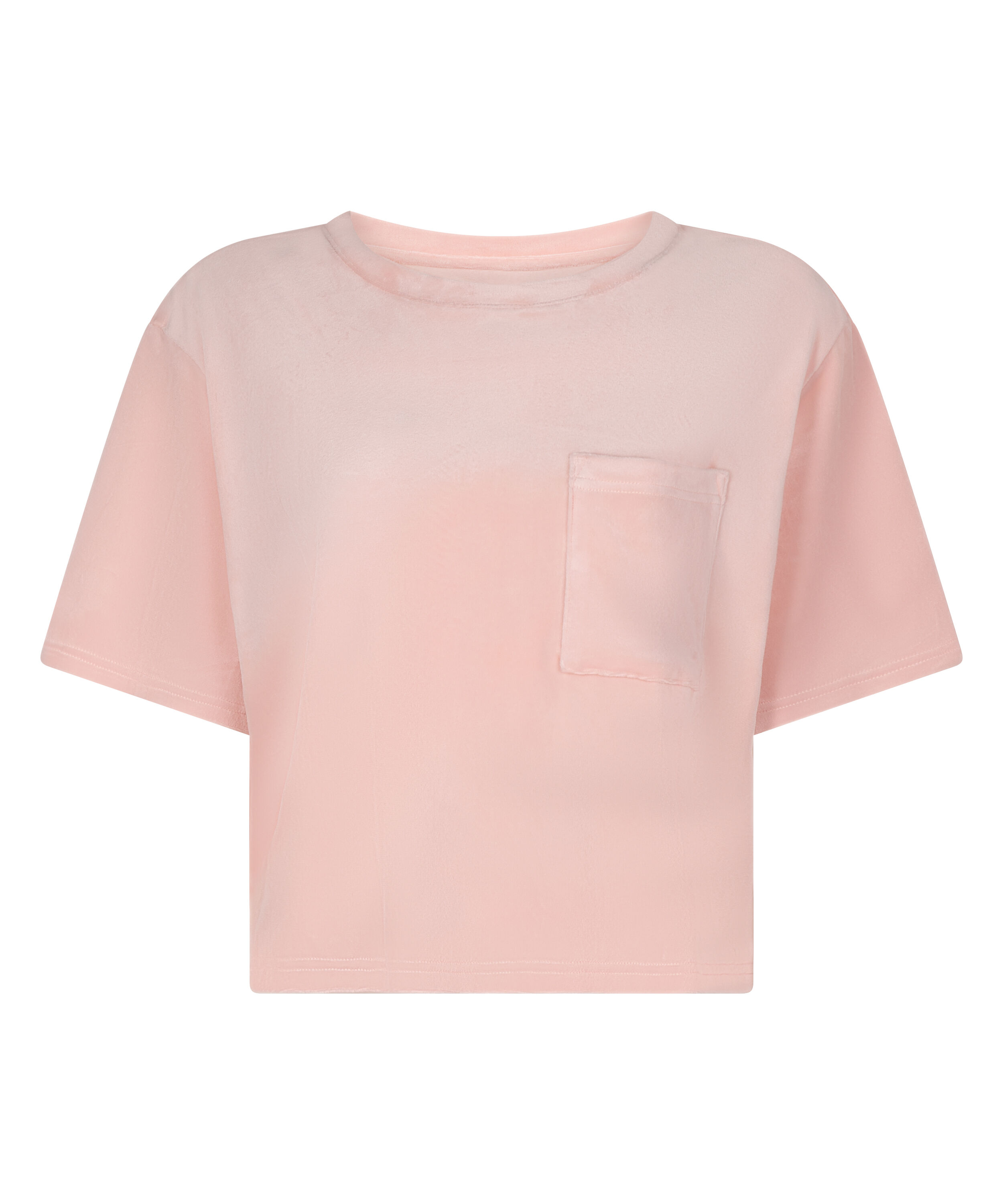 Top Velours Pocket, Pink