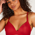 Mona Padded Non-Wired Push-Up Bra, Red