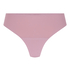 Lace Back Invisible Thong, Pink