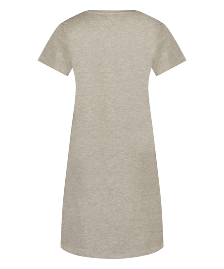 Round Neck Nightshirt, Gray