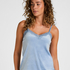 Velours Lace Cami Top, Blue