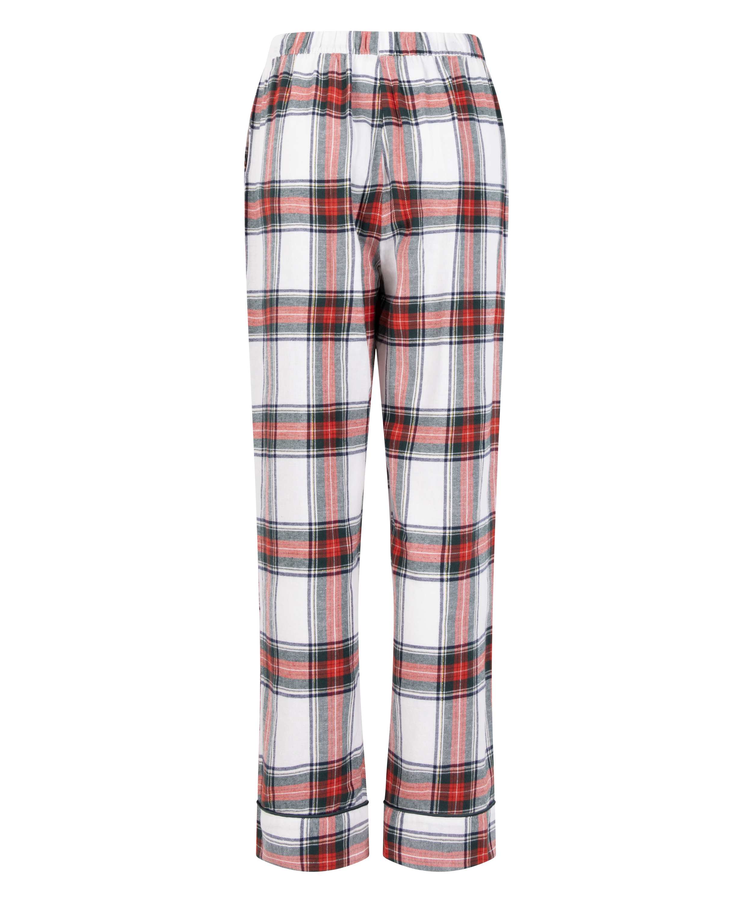 Flannel Pyjama Pants, White, main