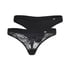 2-pack Angie Thongs, Black