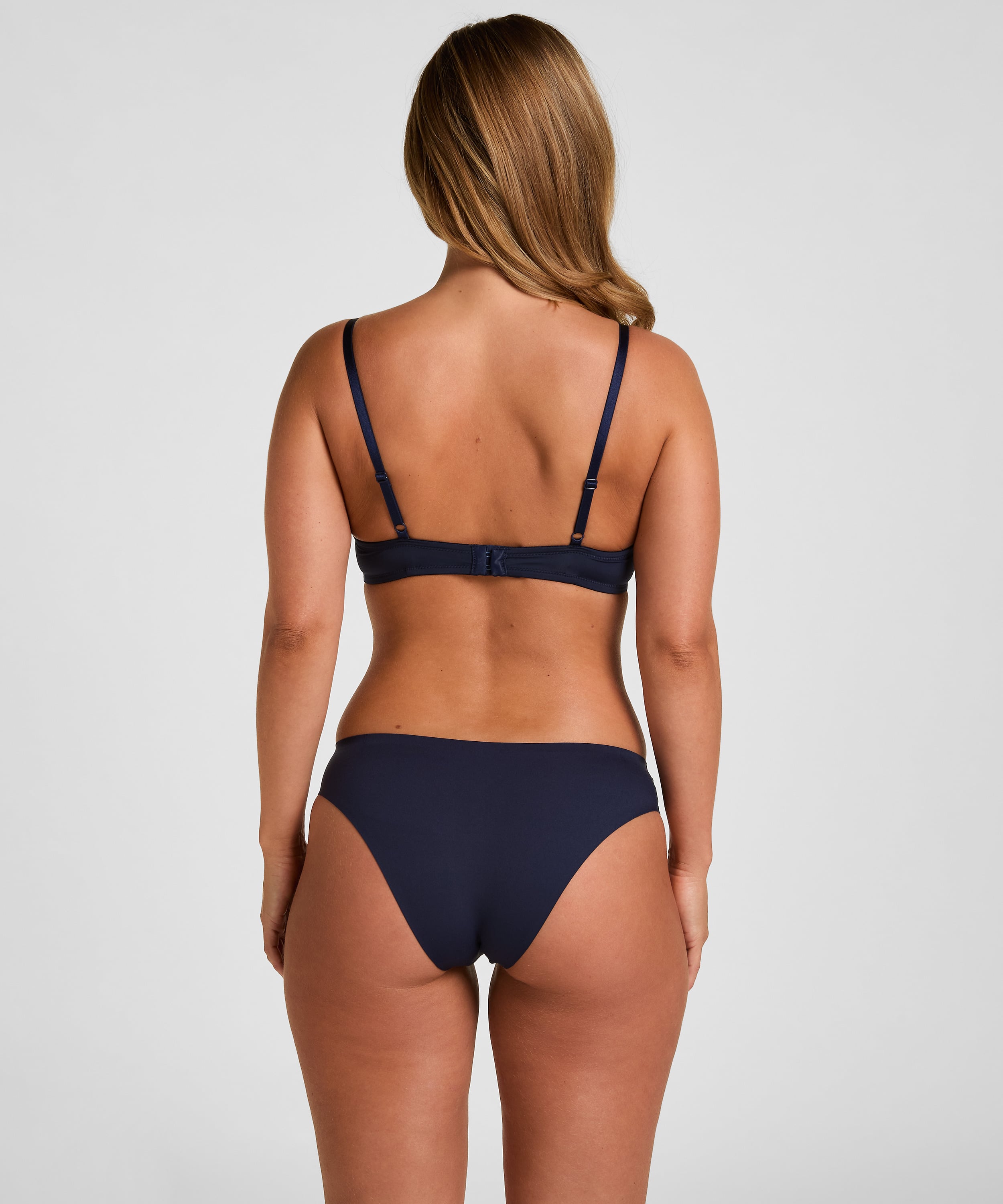 Plunge Padded Underwired Bra, Blue, main