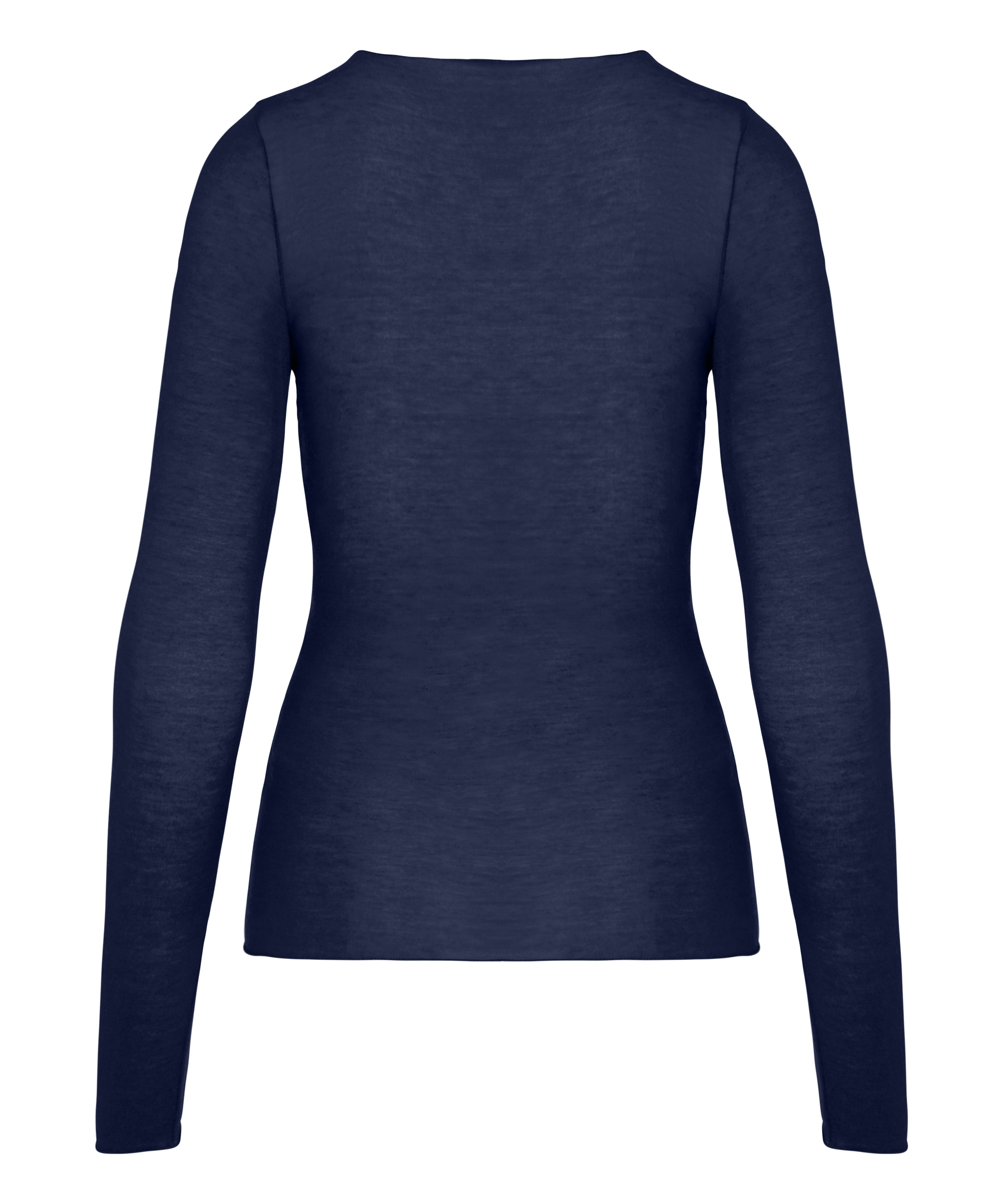 super soft Lace V-Neck shirt with Cashmere, Blue, main