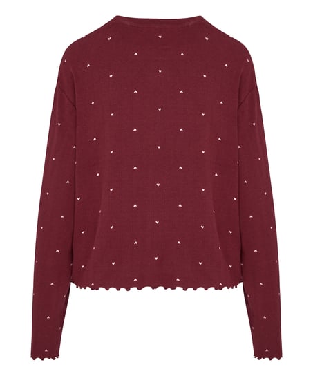 Pyjama Top Loose Pointelle, Purple