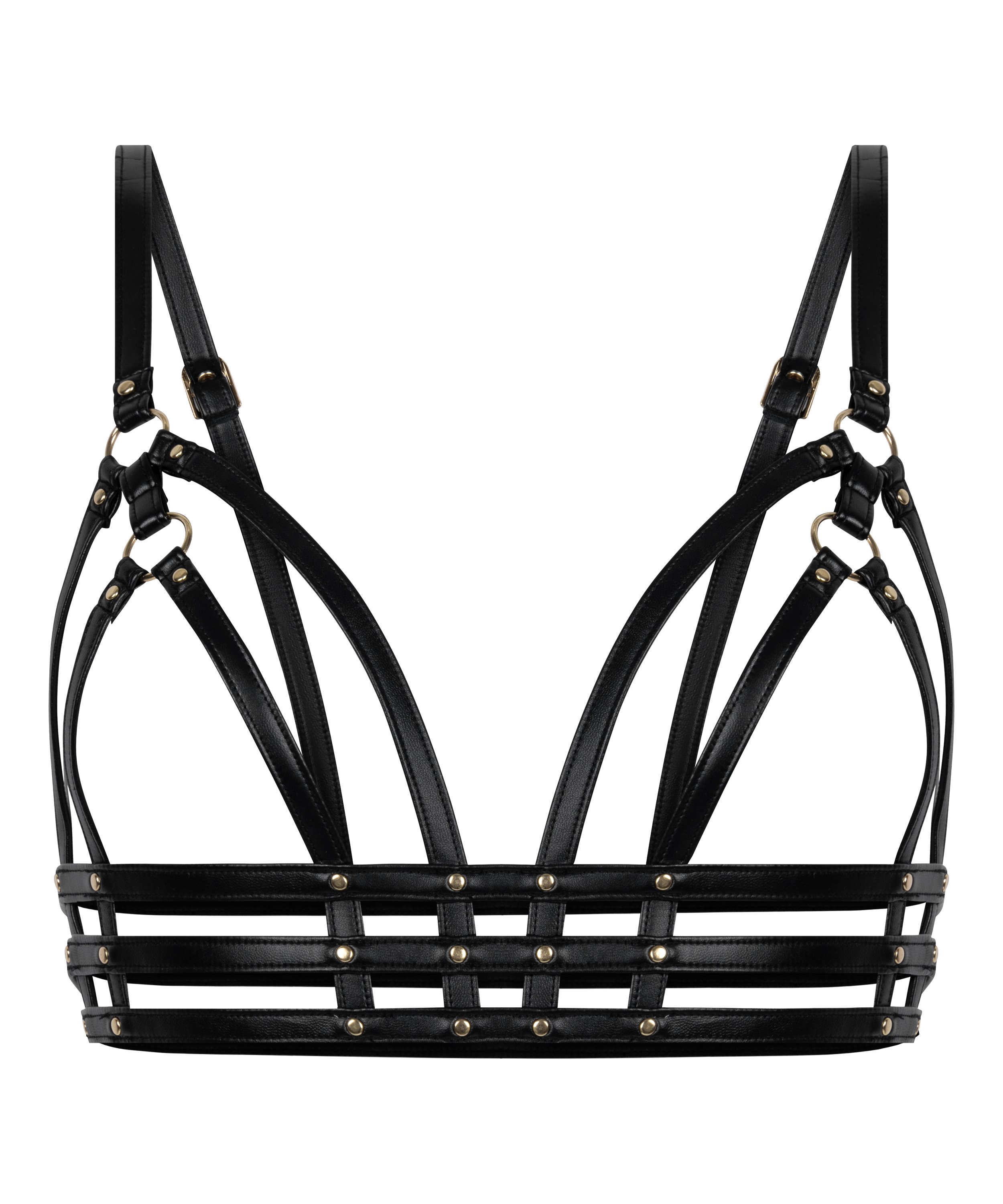 Cross Bralette, Black, main