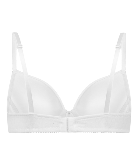 Pointelle Padded Underwired Bra, White