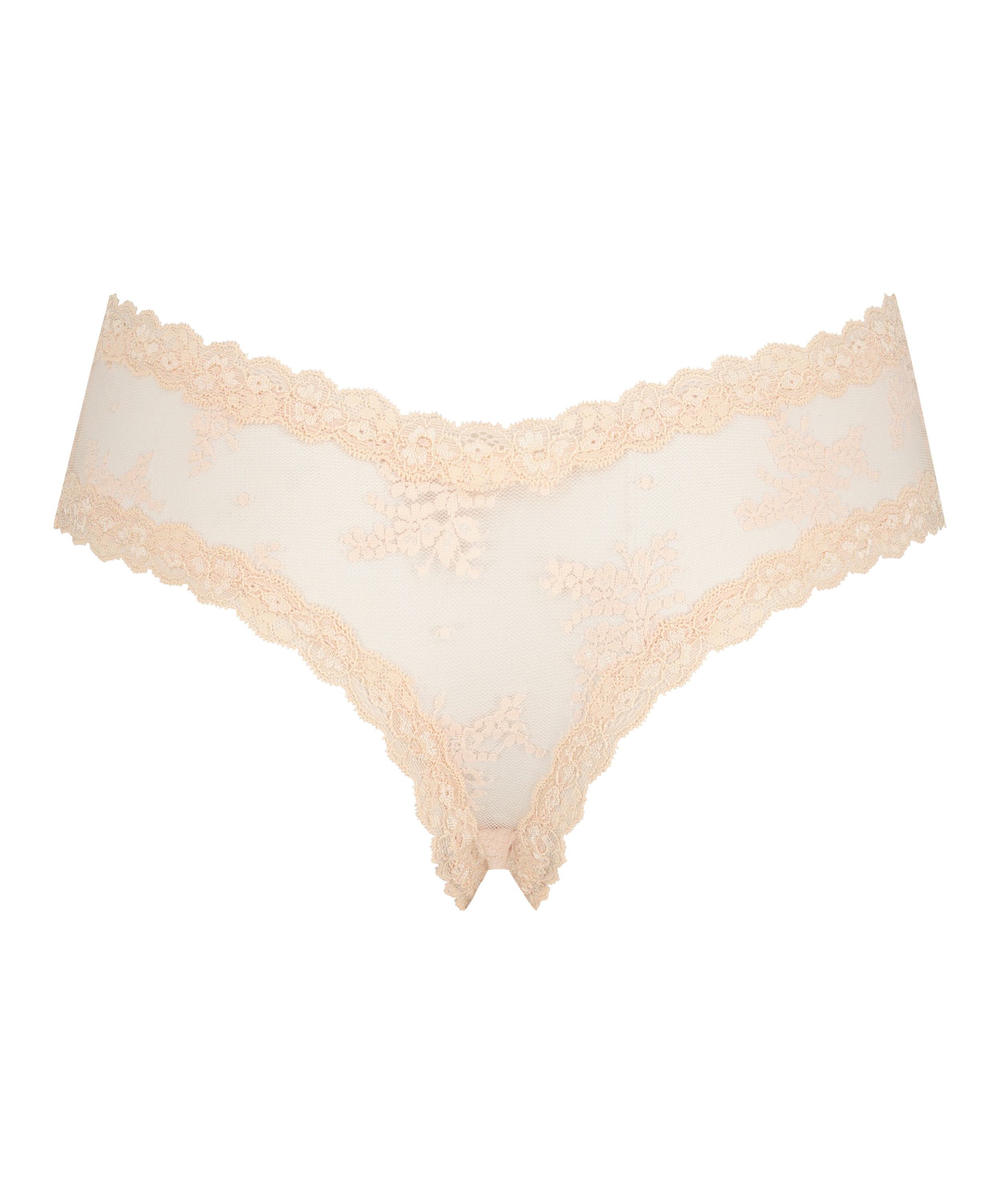 V-shaped Brazilian knickers mesh, Pink, main