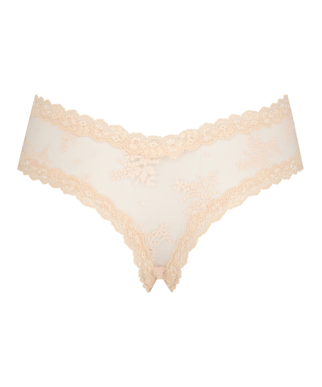 V-shaped Brazilian knickers mesh, Pink