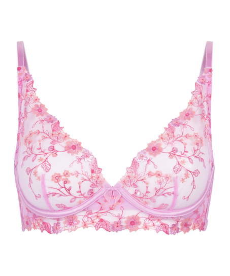 Lillia Non-Padded Underwired Longline Bra, Pink