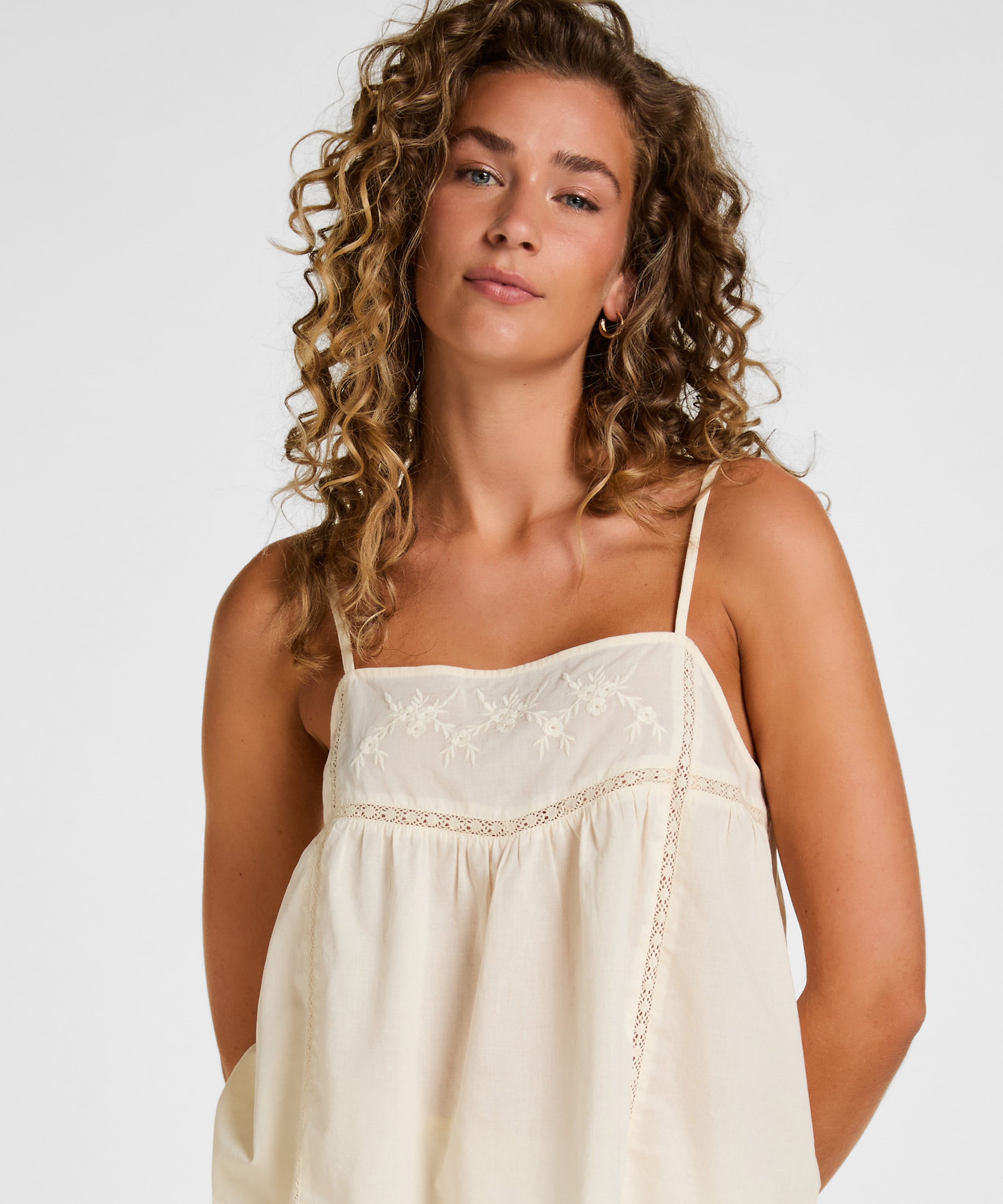 Pyjama Cami, White, main